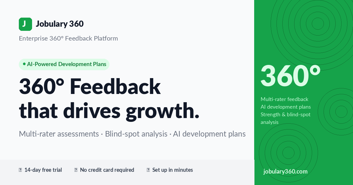 Jobulary 360 — Enterprise 360° Feedback & Development Platform